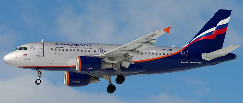 Airbus A319 Аэрофлота VP-BDM в полёте