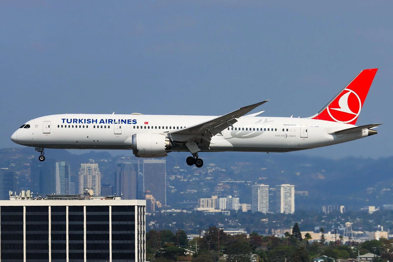 Boeing 787-9 Dreamliner Turkish Airlines TC-LLK на посадке