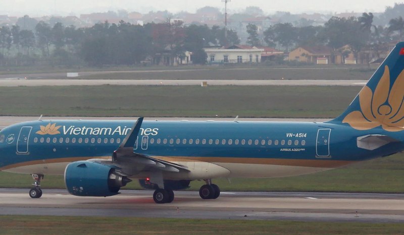 Airbus A320neo VN-A514 авиакомпании Vietnam Airlines на пробеге в Ханое