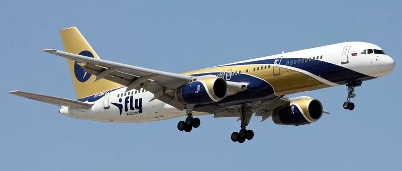 Boeing 757-200 I-Fly: узкий салон на 221 и 235 мест