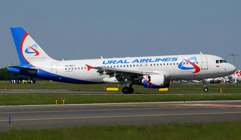 Airbus A320neo «Уральских авиалиний» в полёте