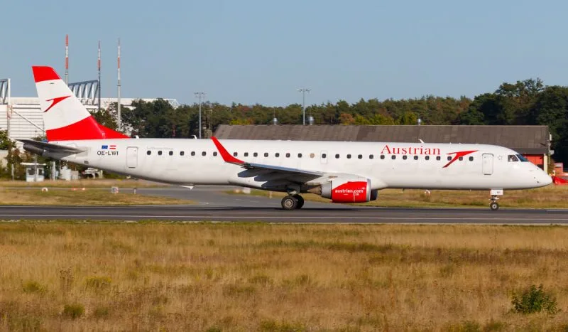 Embraer 195 OE-LWI авиакомпании Austrian Airlines