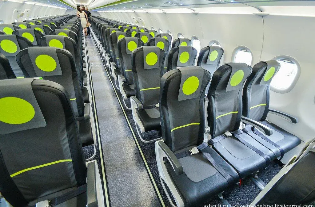 Кресла эконома A321neo S7 у окна