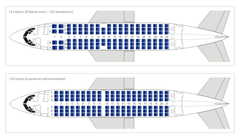 Боинг 737 500 схема салона